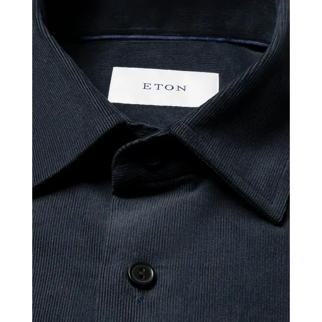 Chemise en velours côtelé bleu ETON