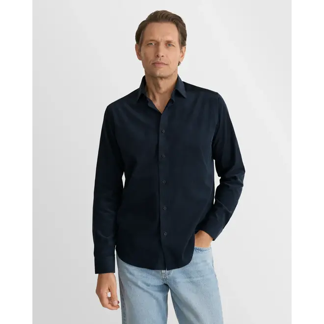 Chemise en velours côtelé bleu ETON