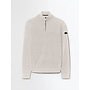 Velvet Half Zip Knit White Sand RRD