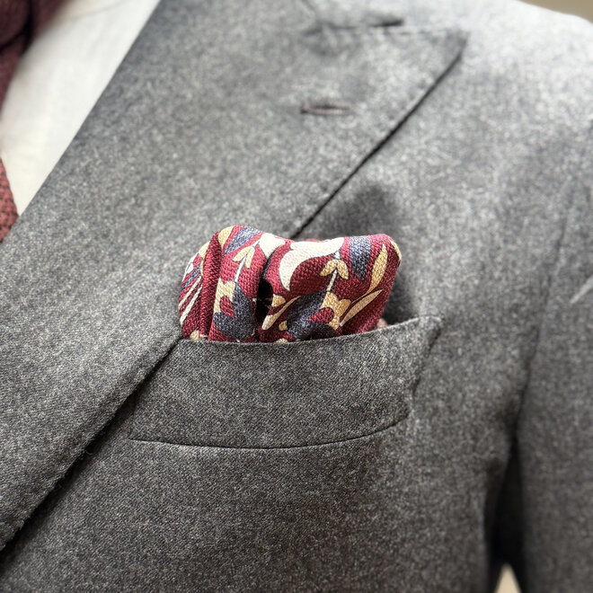 Blazer Croisé Laine Gris Barba Napoli