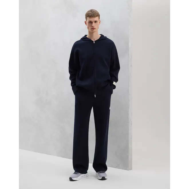 Sweater Atelier Knit Zip-Up Navy Flâneur
