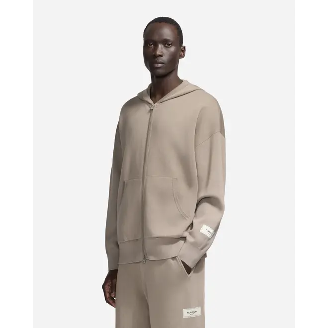 Sweater Atelier Knit Zip-Up Taupe Flâneur