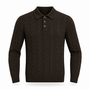 Pull Bouton Laine Cachemire Brun Barba Napoli