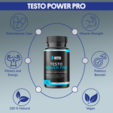 Testo Power Pro | 60 Vegan Caps | Testosteron Booster