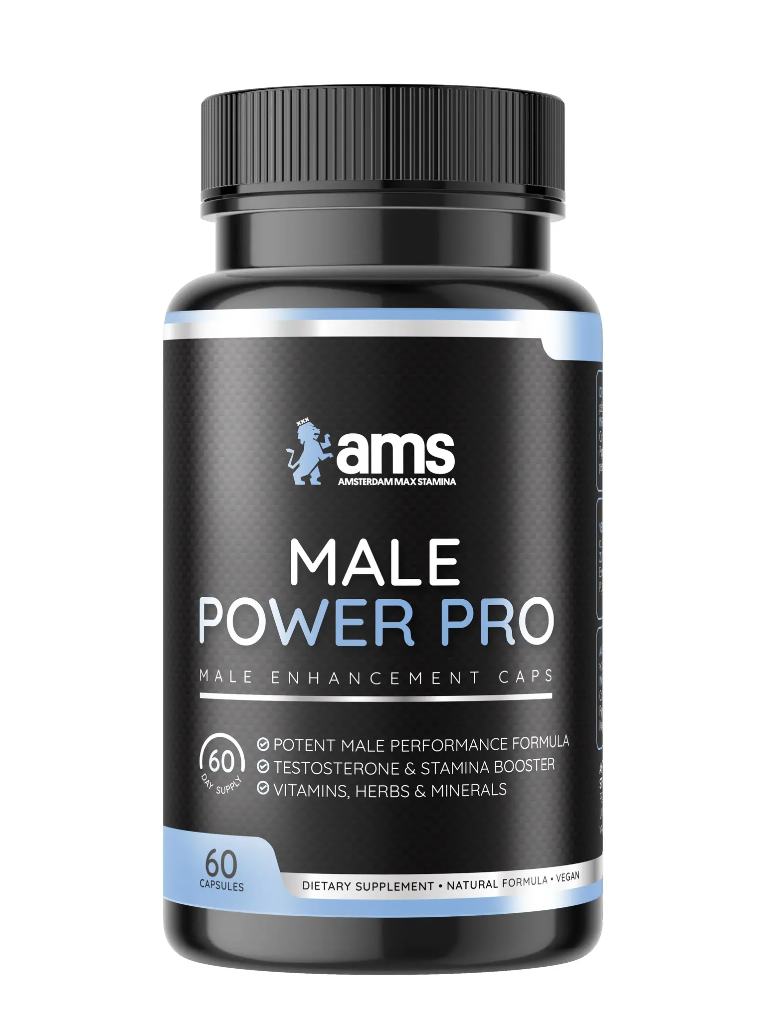 Male Power Pro | 60 Vegan Caps | Ondersteunt een normaal testosterongehalte