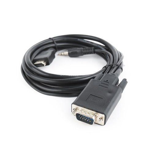 Gembird A-HDMI-VGA-03-6 video kabel adapter 1,8 m VGA, 3.5 mm Zwart