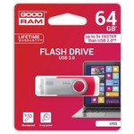 Goodram UTS3 USB flash drive 64 GB USB Type-A 3.2 Gen 1 (3.1 Gen 1) Rood