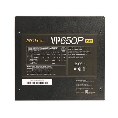 Antec VP550P Plus power supply unit 550 W Zwart