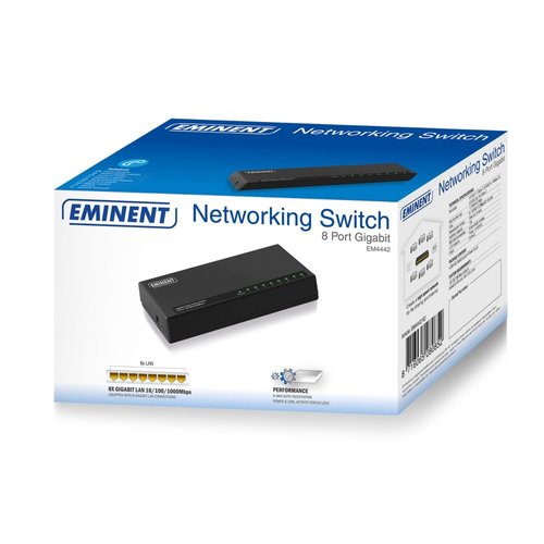 Eminent EM4442 netwerk-switch Gigabit Ethernet (10/100/1000) Zwart