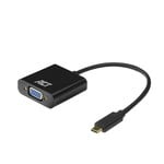 ACT AC7300 video kabel adapter 0,15 m USB Type-C VGA (D-Sub) Zwart