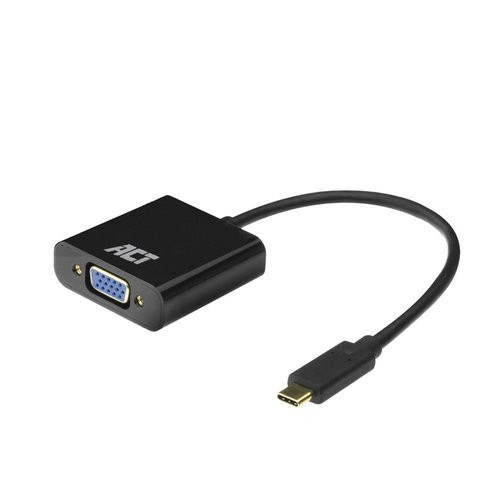 Eminent ACT AC7300 video kabel adapter 0,15 m USB Type-C VGA (D-Sub) Zwart