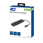 ACT AC6405 interface hub USB 3.2 Gen 1 (3.1 Gen 1) Type-C 5000 Mbit/s Zwart