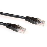 ACT Zwarte 1 meter UTP CAT6 patchkabel met RJ45 connectoren