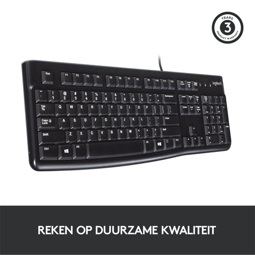 Logitech K120 toetsenbord USB QWERTY Internationaal Noordzee Zwart