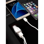 Mobiparts Car Charger Dual USB 2.4A White