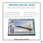 Hewlett Packard HP E-Series E24i G4 61 cm (24") 1920 x 1200 Pixels WUXGA Zwart, Zilver