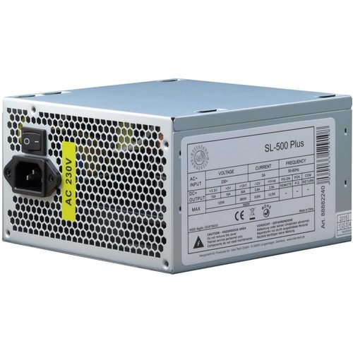 Inter-Tech SL-500 Plus power supply unit 500 W 20+4 pin ATX ATX Zilver