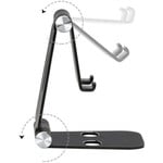 Mobiparts Phone Stand Holder Metal maat M - Zwart