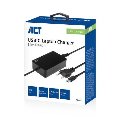 ACT AC2005 netvoeding & inverter Binnen 65 W USB-C