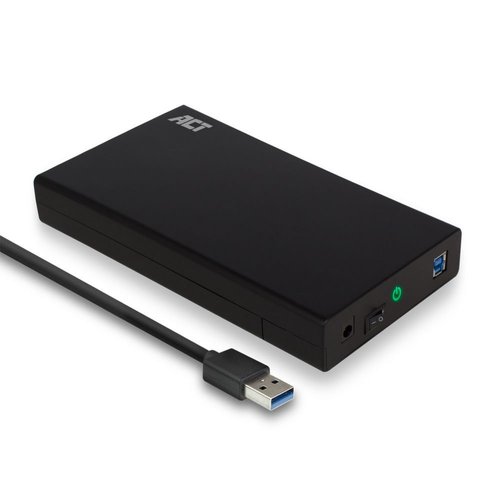 ACT AC1405 behuizing voor opslagstations HDD-/SSD-behuizing Zwart 3.5"