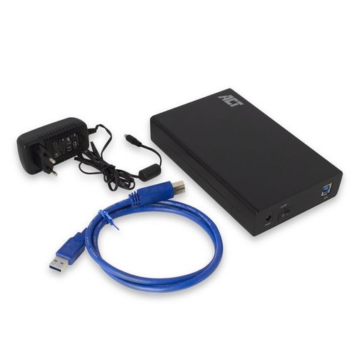 ACT AC1405 behuizing voor opslagstations HDD-/SSD-behuizing Zwart 3.5"