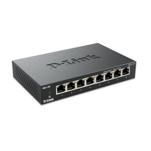 D-LINK D-Link DGS-108 netwerk-switch Unmanaged Zwart