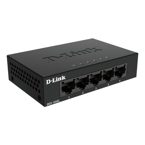 D-LINK D-Link DGS-105GL/E netwerk-switch Unmanaged Gigabit Ethernet (10/100/1000) Zwart