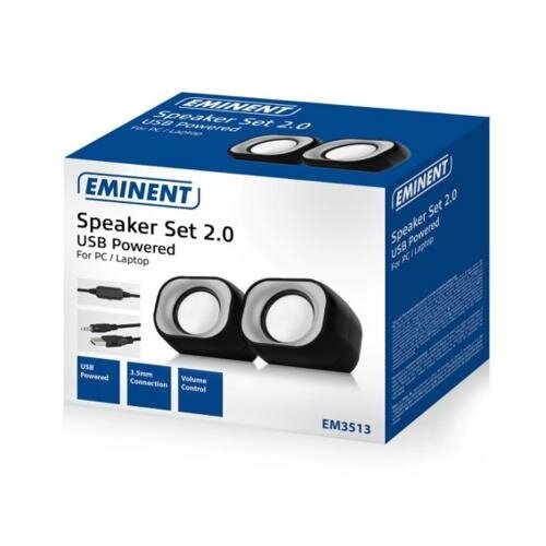 ACT Eminent EM3513 luidspreker set 6 W Zwart 2.0 kanalen