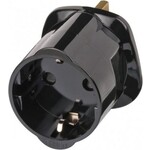 Nedis Brennenstuhl Travel Adapter earthed/GB netstekker adapter Type G (VK) Type F Zwart