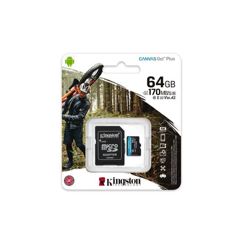 Kingston Technology Canvas Go! Plus flashgeheugen 64 GB MicroSD UHS-I Klasse 10