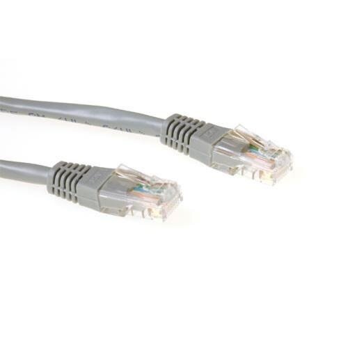 ACT Grijze 10 meter UTP CAT5E patchkabel met RJ45 connectoren