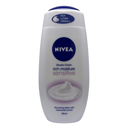 nivea rich moisture sensitive shower cream