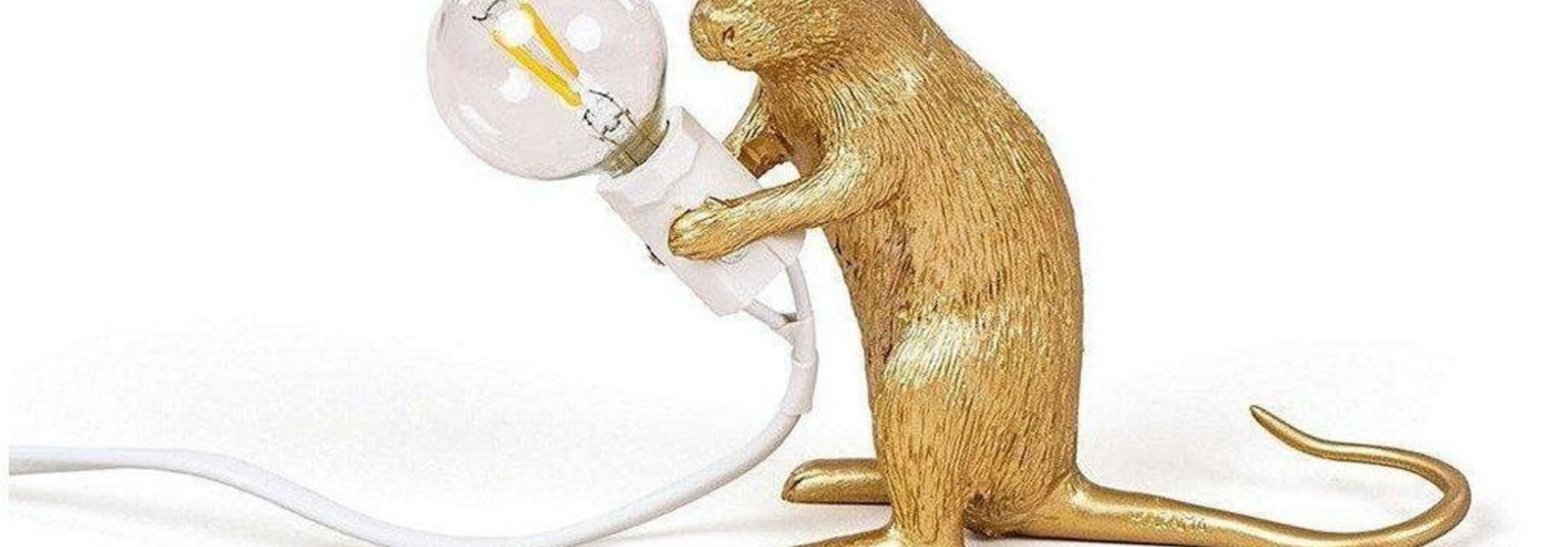 SELETTI - Golden Mouse Lamp