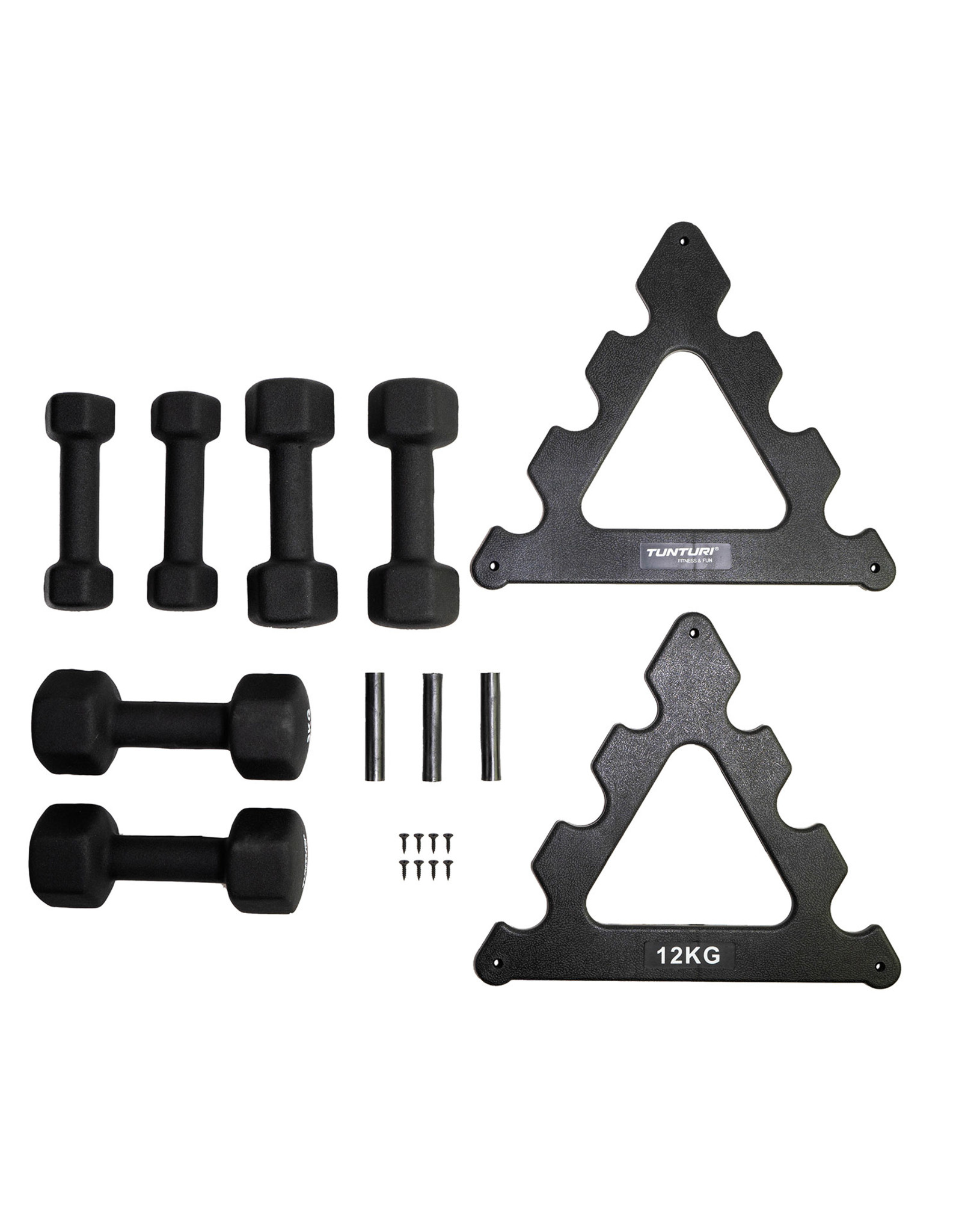 Tunturi Tunturi Neoprene Dumbellset 3Prs+Stand