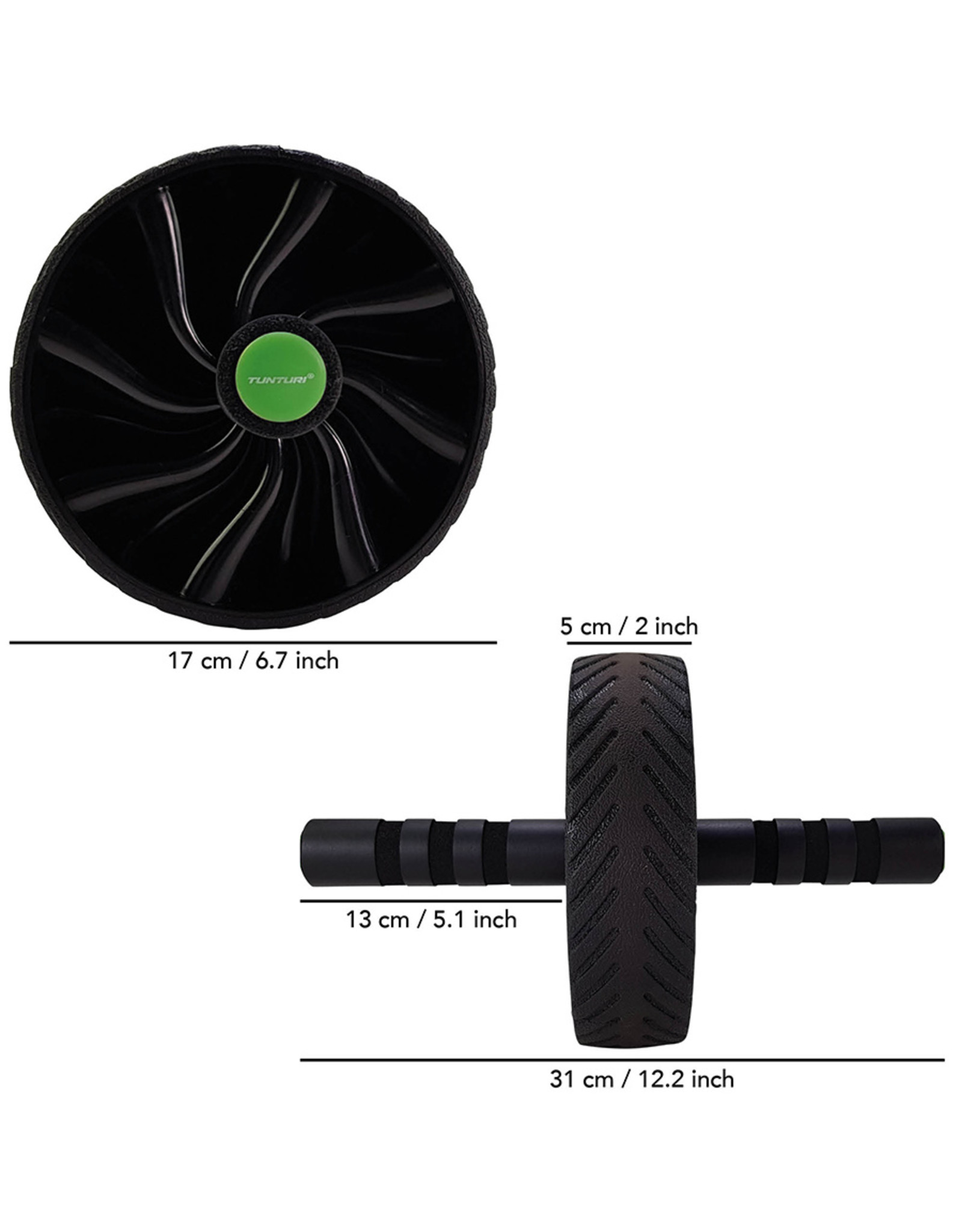 Tunturi Tunturi Exercise Wheel Black