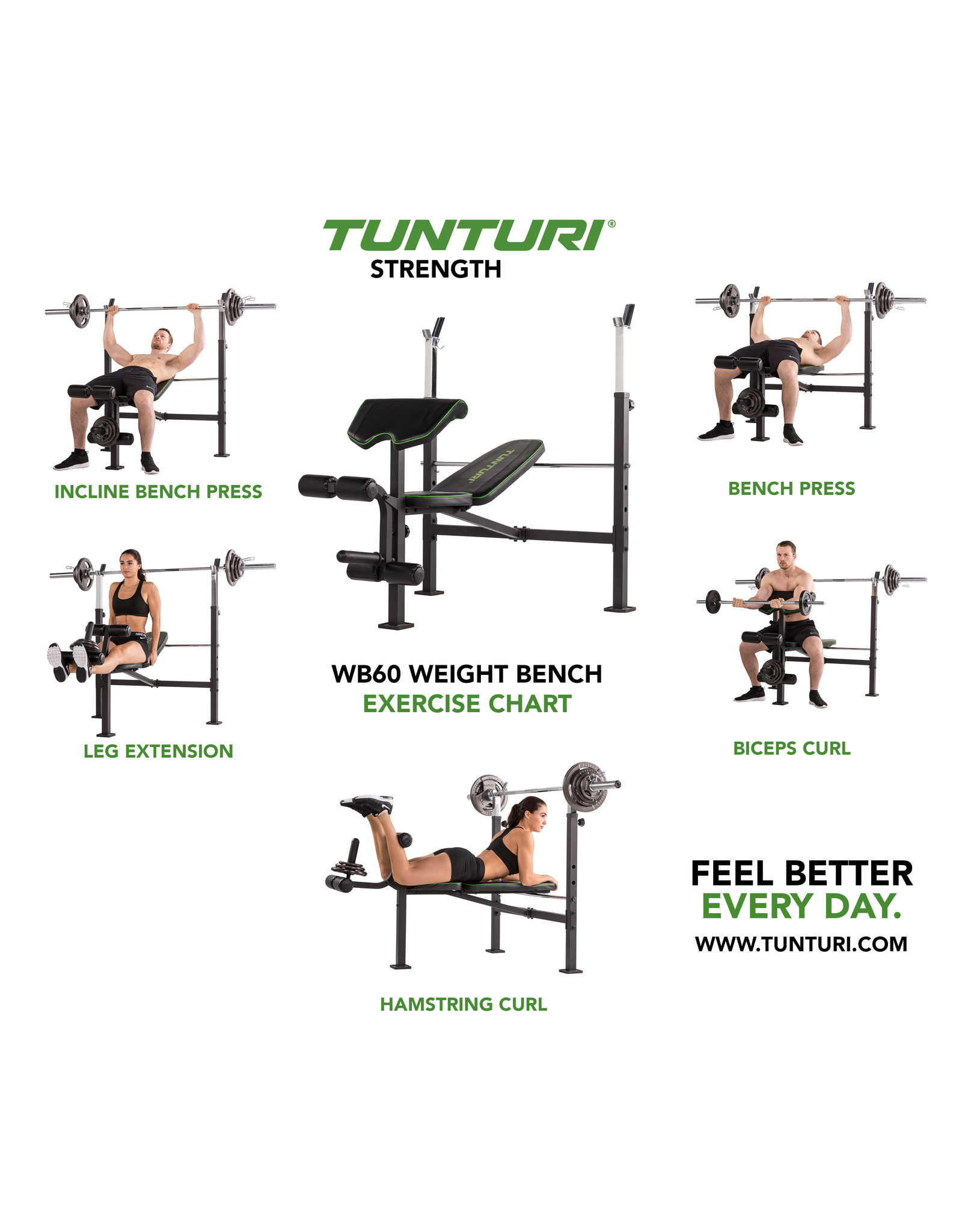 Tunturi Tunturi WB60 Olympic Width Weight Bench