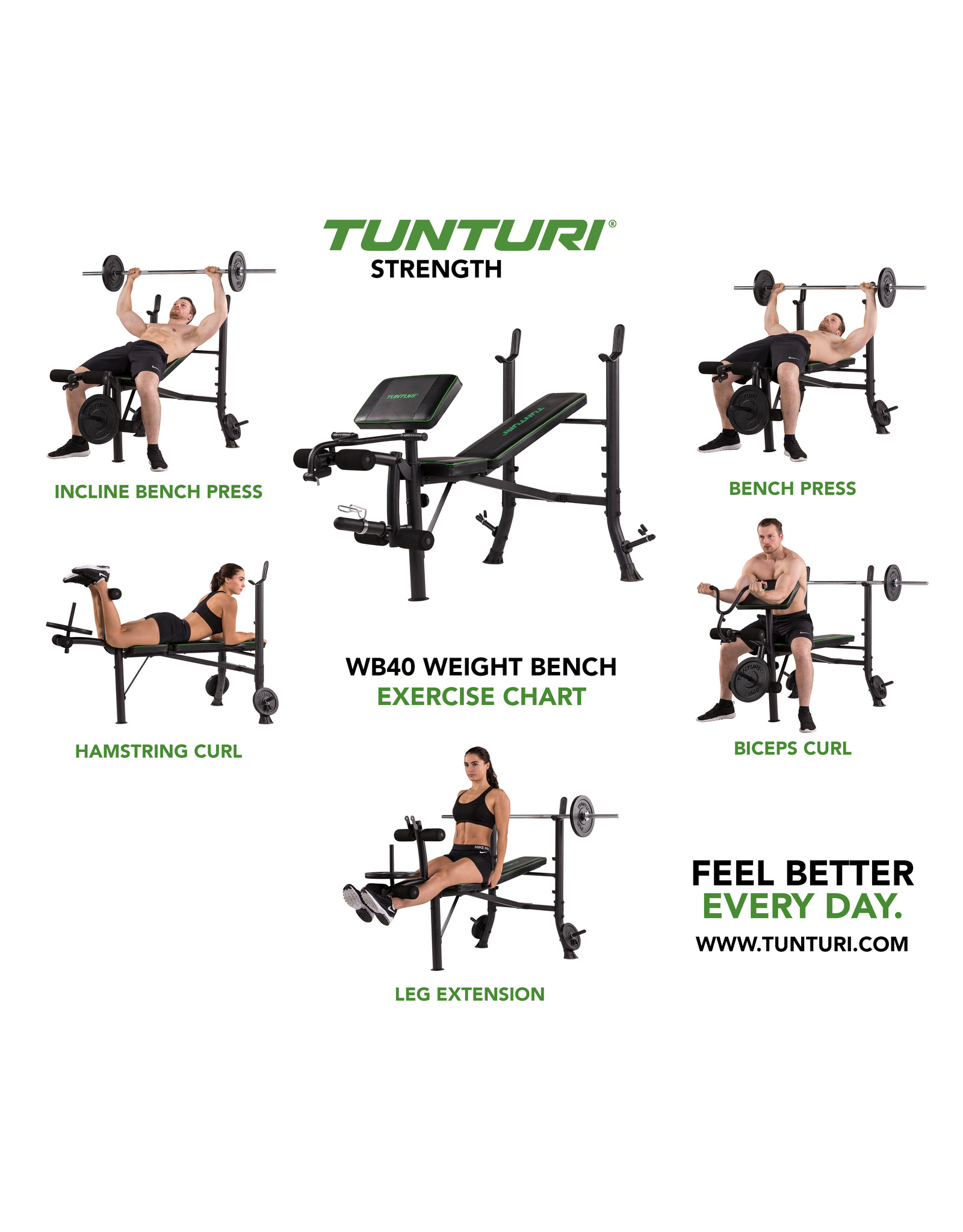 Tunturi Tunturi WB40 Compact Width Weight Bench