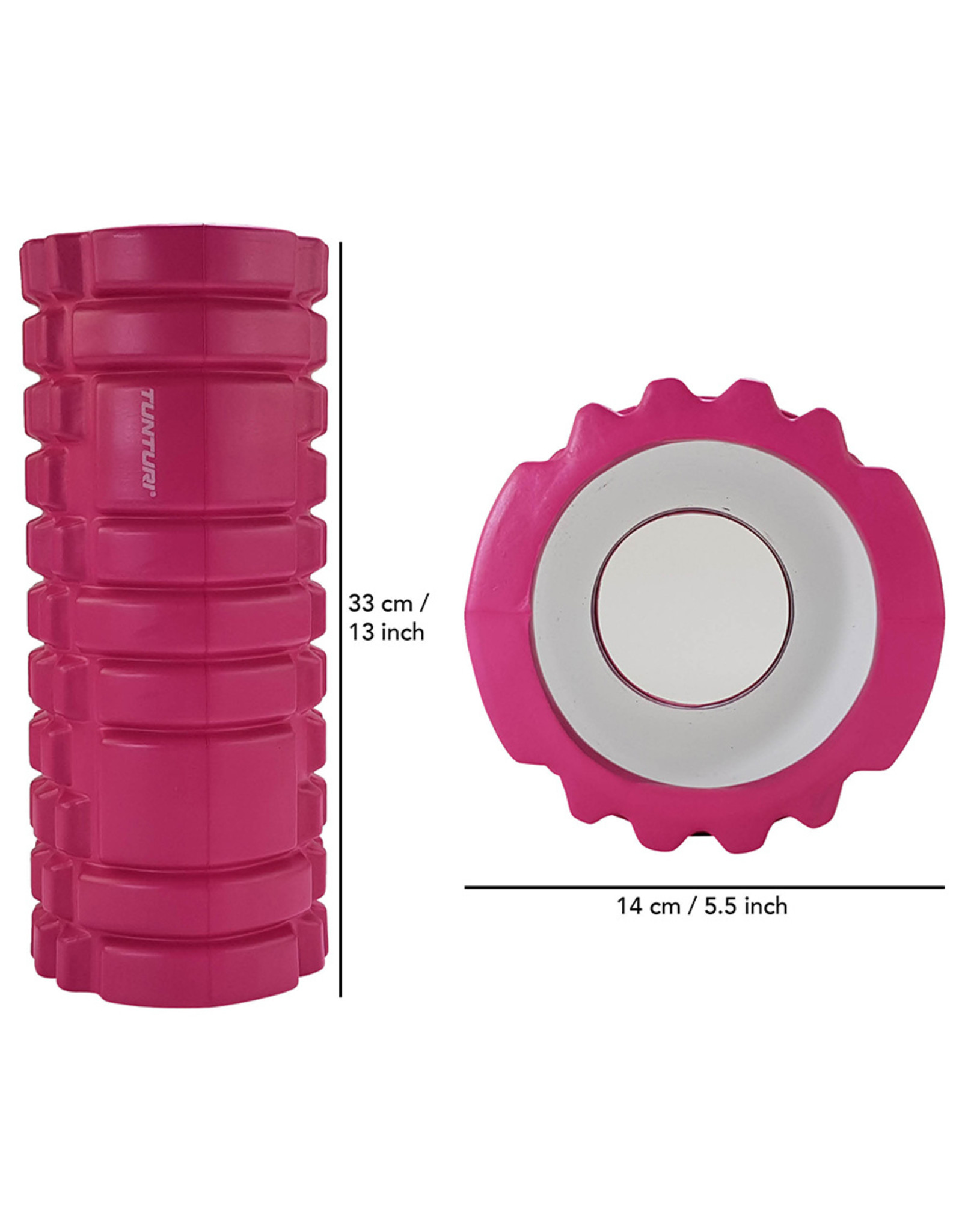 Tunturi Tunturi Yoga Foam Grid Roller, 33cm, Pink