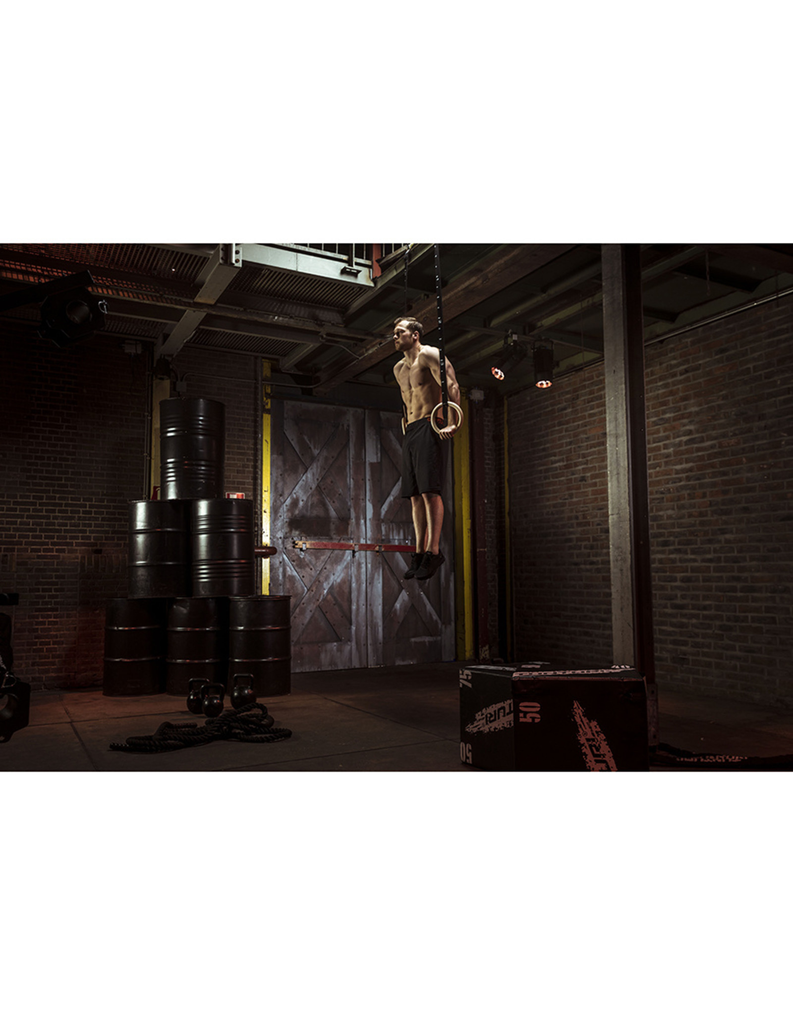 Tunturi Tunturi Gym Rings Wood, Dia 23cm, 28mm, Incl Belt 3,8cm*4,6m