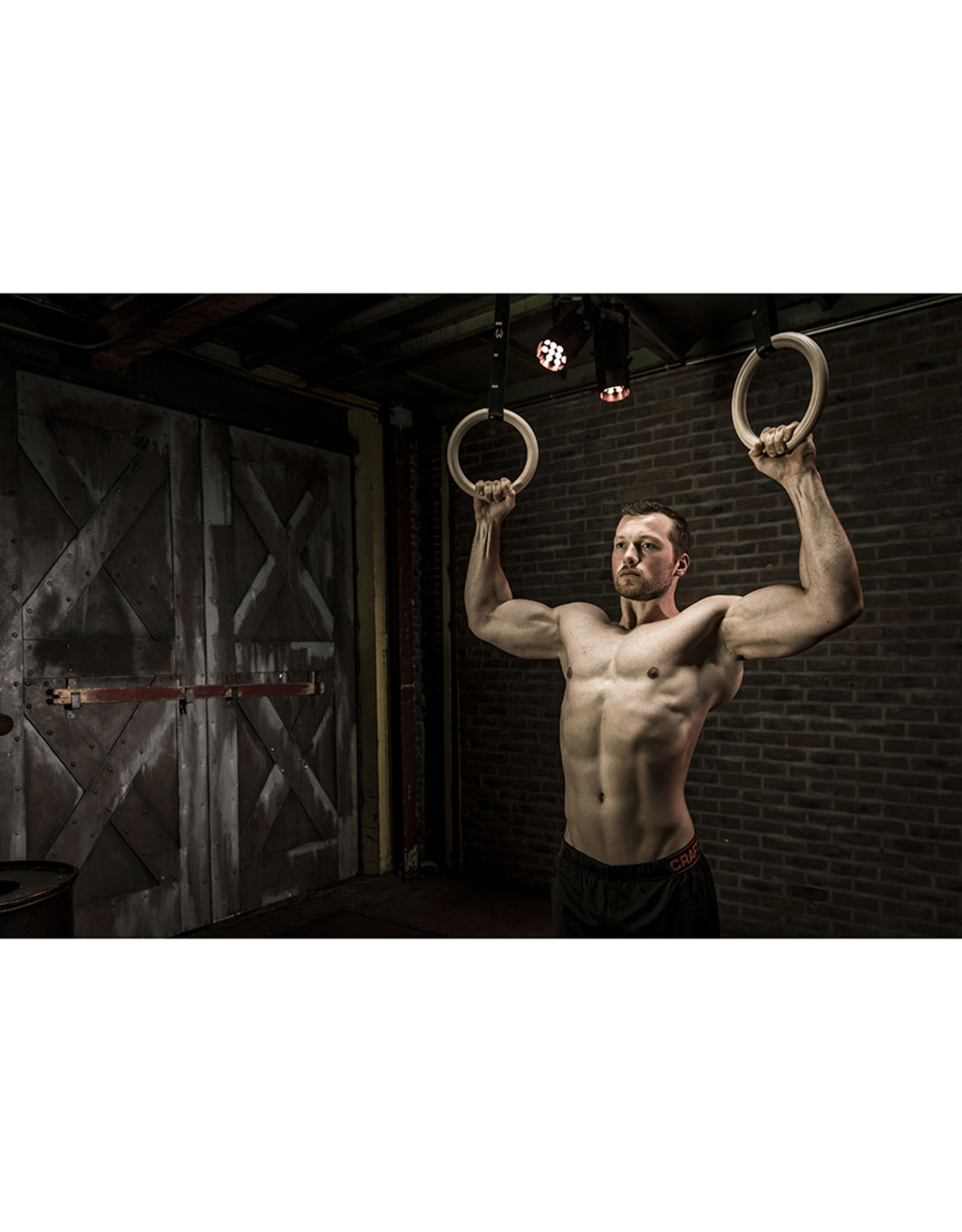 Tunturi Tunturi Gym Rings Wood, Dia 23cm, 28mm, Incl Belt 3,8cm*4,6m