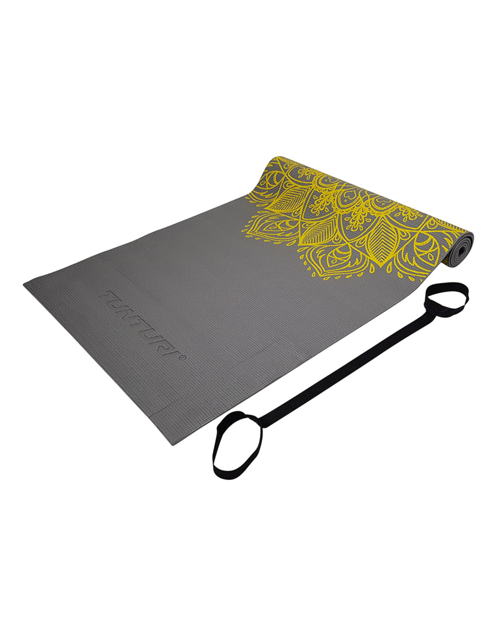 Tunturi Tunturi PVC Yogamat 4mm Anthracite With Print