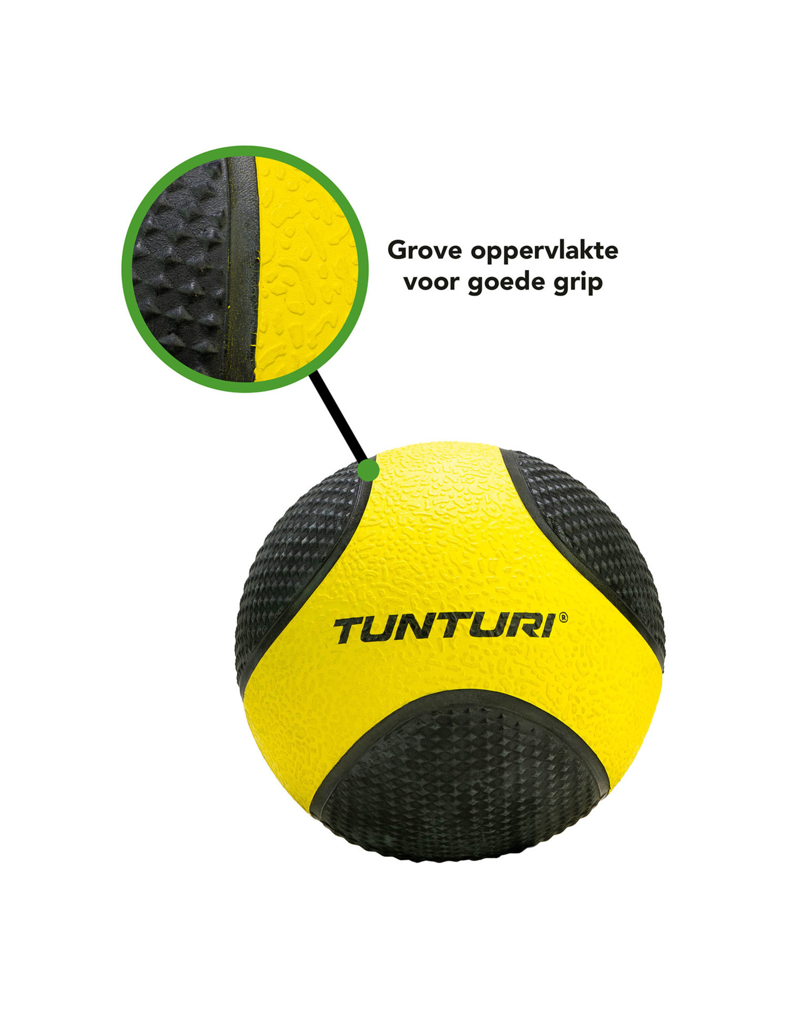 Tunturi Tunturi Medicine Ball 1kg, Yellow/Black