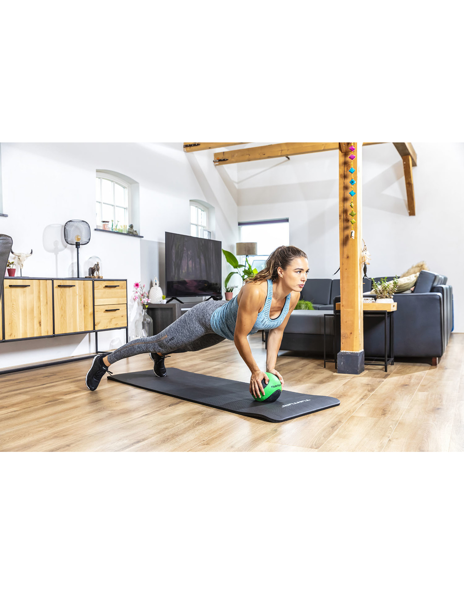 Tunturi Tunturi Medicine Ball 1kg, Yellow/Black