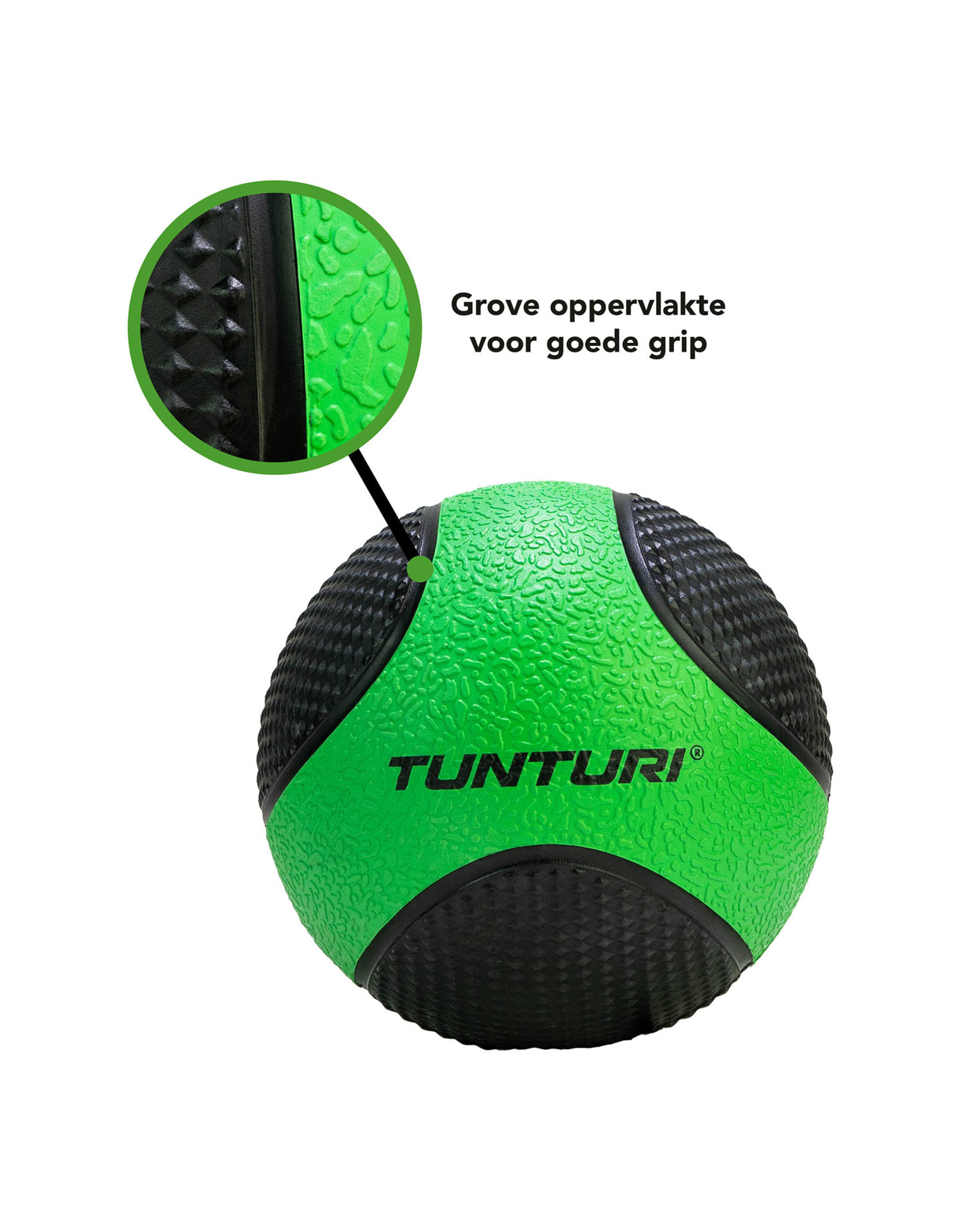 Tunturi Tunturi Medicine Ball 2kg, Green/Black