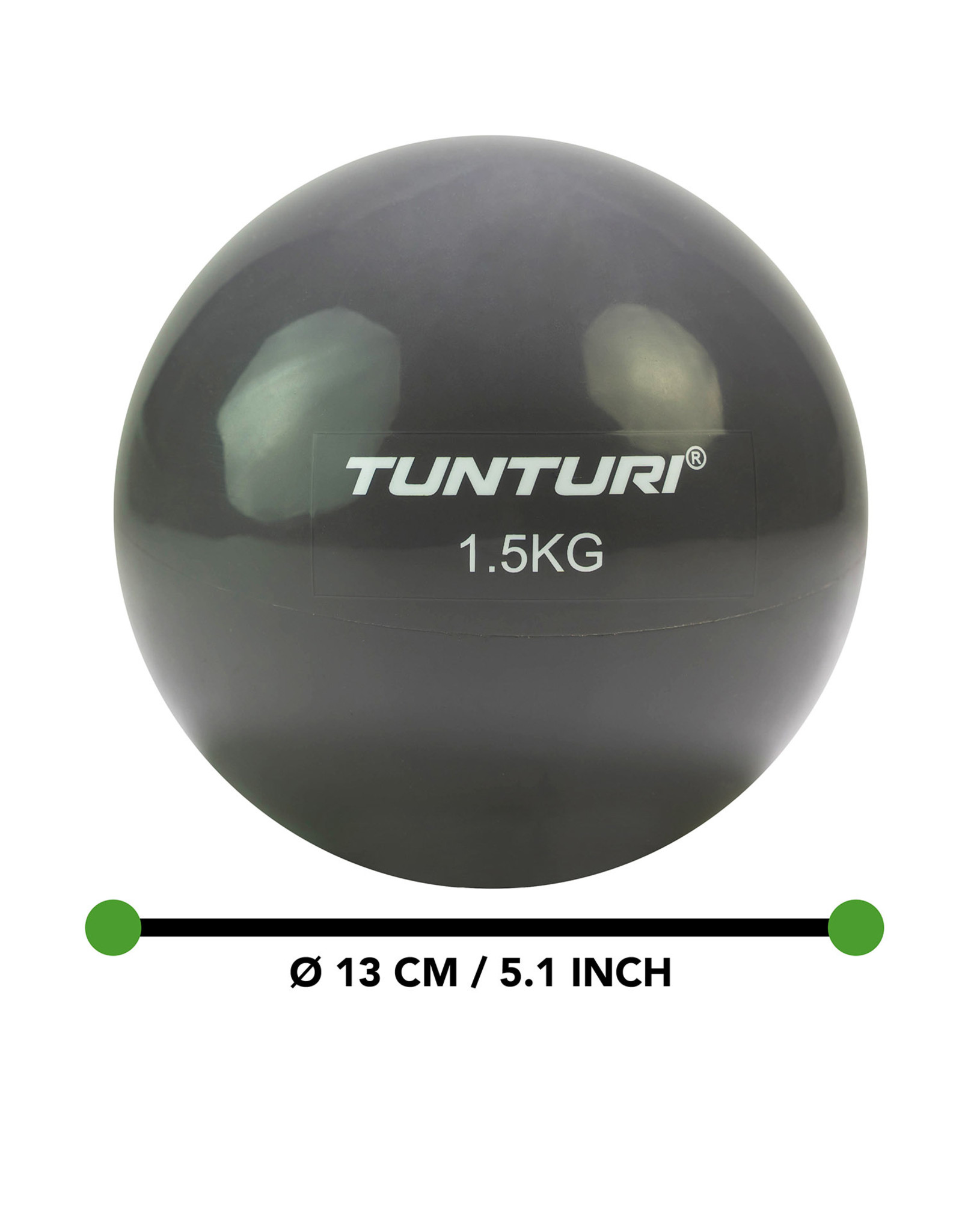 Tunturi Tunturi Yoga Toningbal 1.5kg, Anthracite