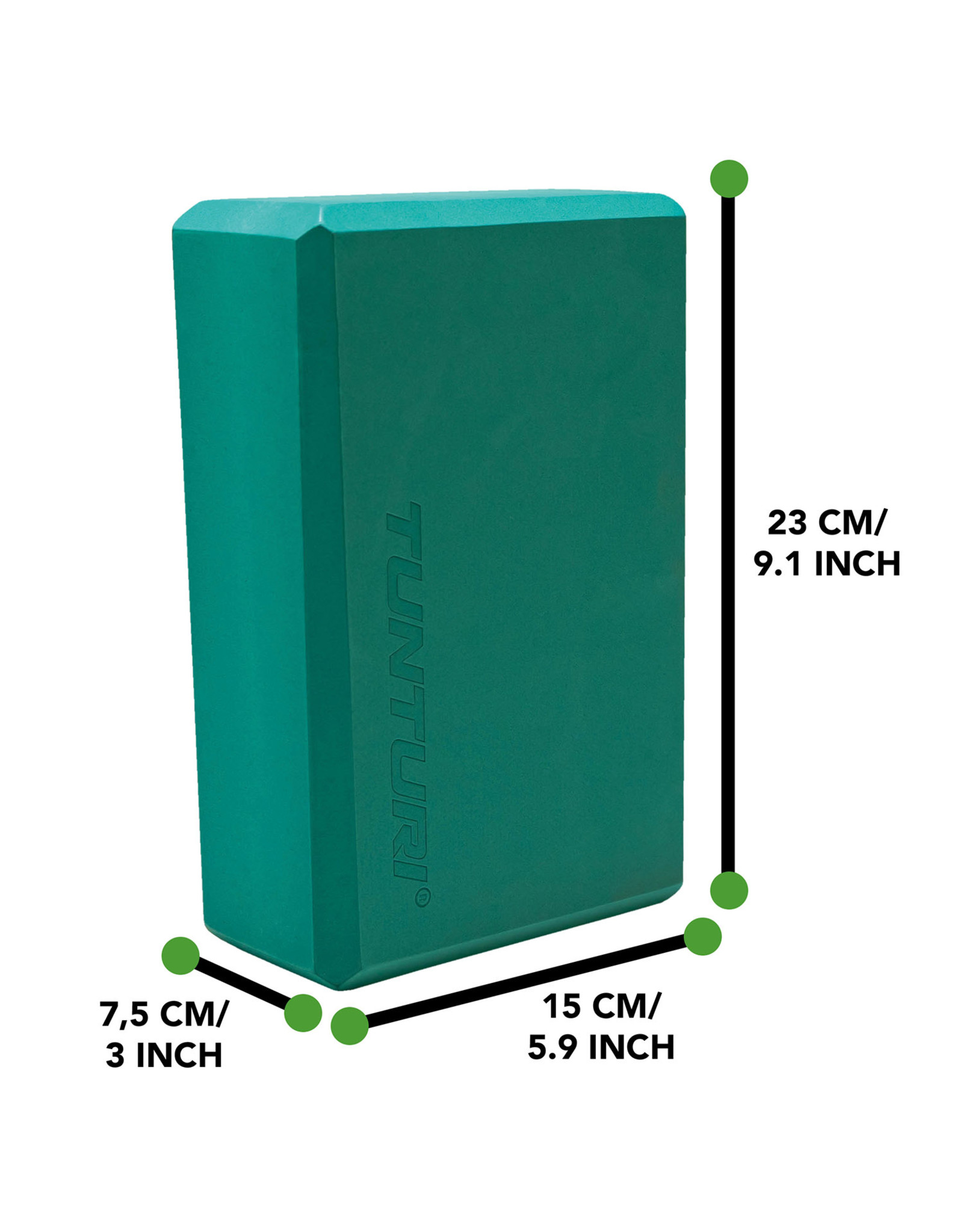 Tunturi Tunturi Yoga Block, Turquoise