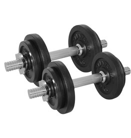 Tunturi Dumbbellset 20kg, with 2 Bars Screw