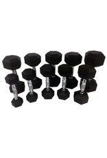 Tunturi Tunturi Rubber Dumbbells Set 1-10 kg (10 pairs, 110kg)