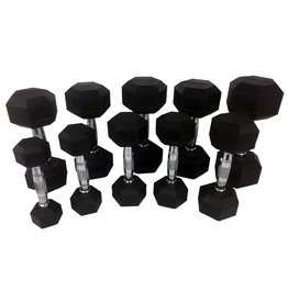 Tunturi Rubber Dumbbells Set 1-10 kg (10 pairs, 110kg)