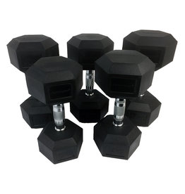 Tunturi Rubber Dumbbells Set 12-20 kg (5 pairs, 160kg)